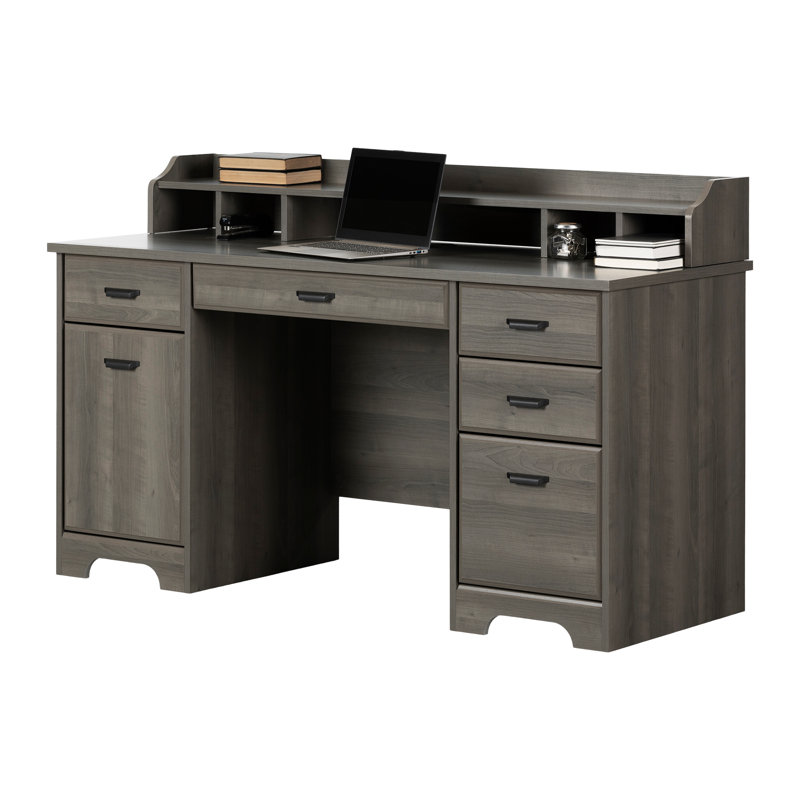 South Shore Versa Executive Desk with Hutch Wayfair